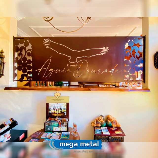 Comunicação Visual em chapa metálica cortada a laser pela Mega Metal