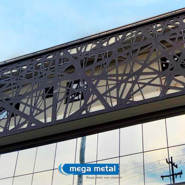 Fachadas em chapa metálica cortada a laser pela Mega Metal