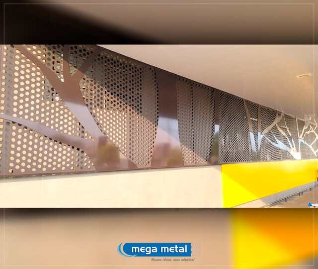 Fachadas em chapa metálica cortada a laser pela Mega Metal