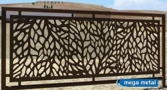 Guarda-corpos em chapa metálica cortada a laser pela Mega Metal