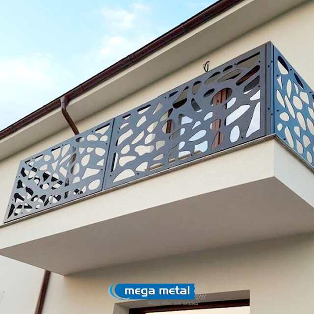Guarda-corpos em chapa metálica cortada a laser pela Mega Metal