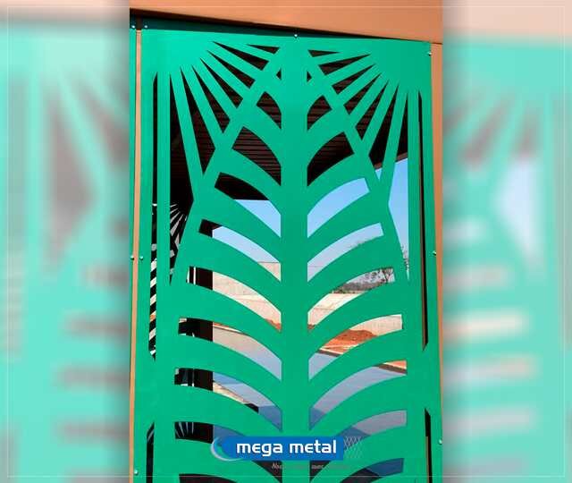 Painéis em chapa metálica cortada a laser pela Mega Metal