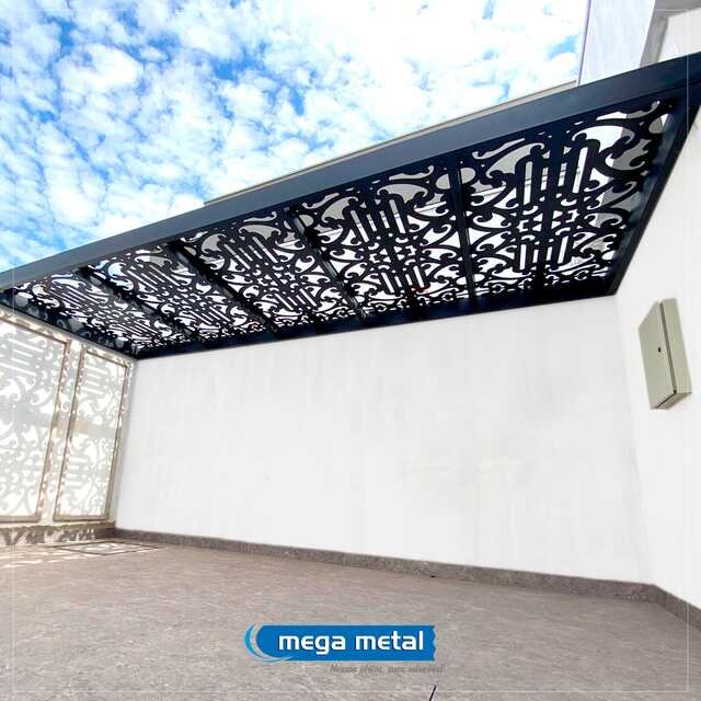Pergolados em chapa metálica cortada a laser pela Mega Metal